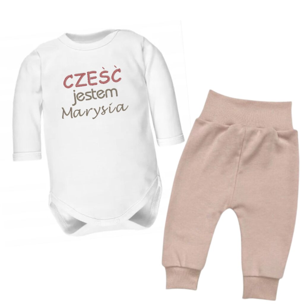 komplet niemowlęcy z imieniem