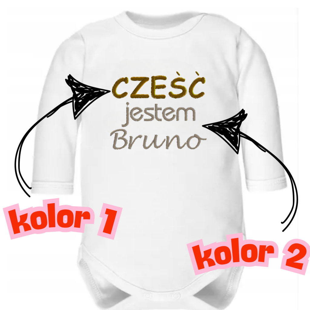 body niemowlęce z imieniem