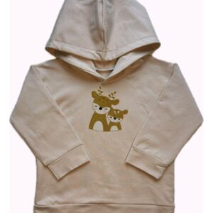 bluza z haftem sarenki jasny beż