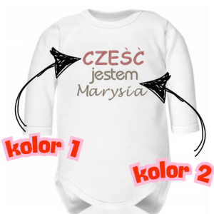 body niemowlęce z imieniem