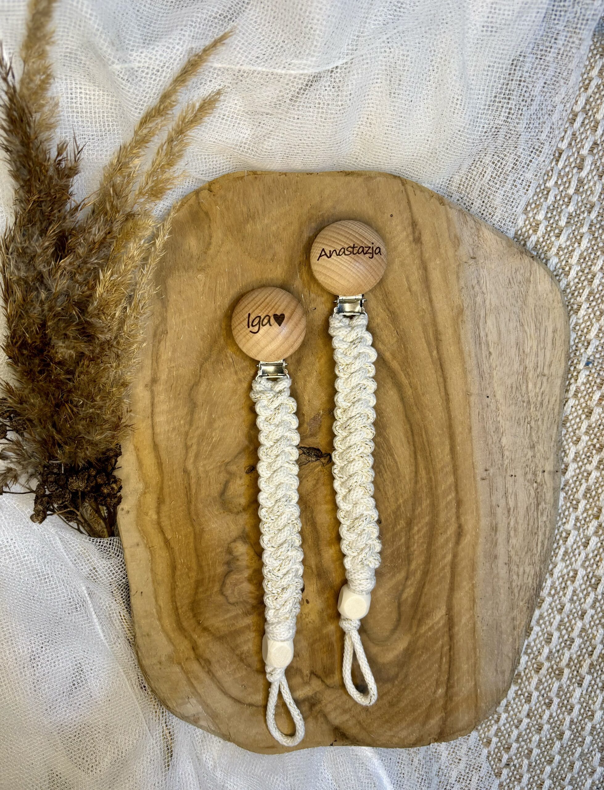 Przywieszki na smoczek z imieniem