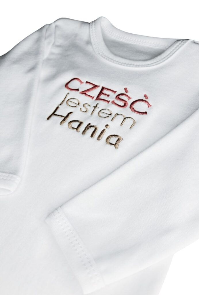body niemowlęce z haftem