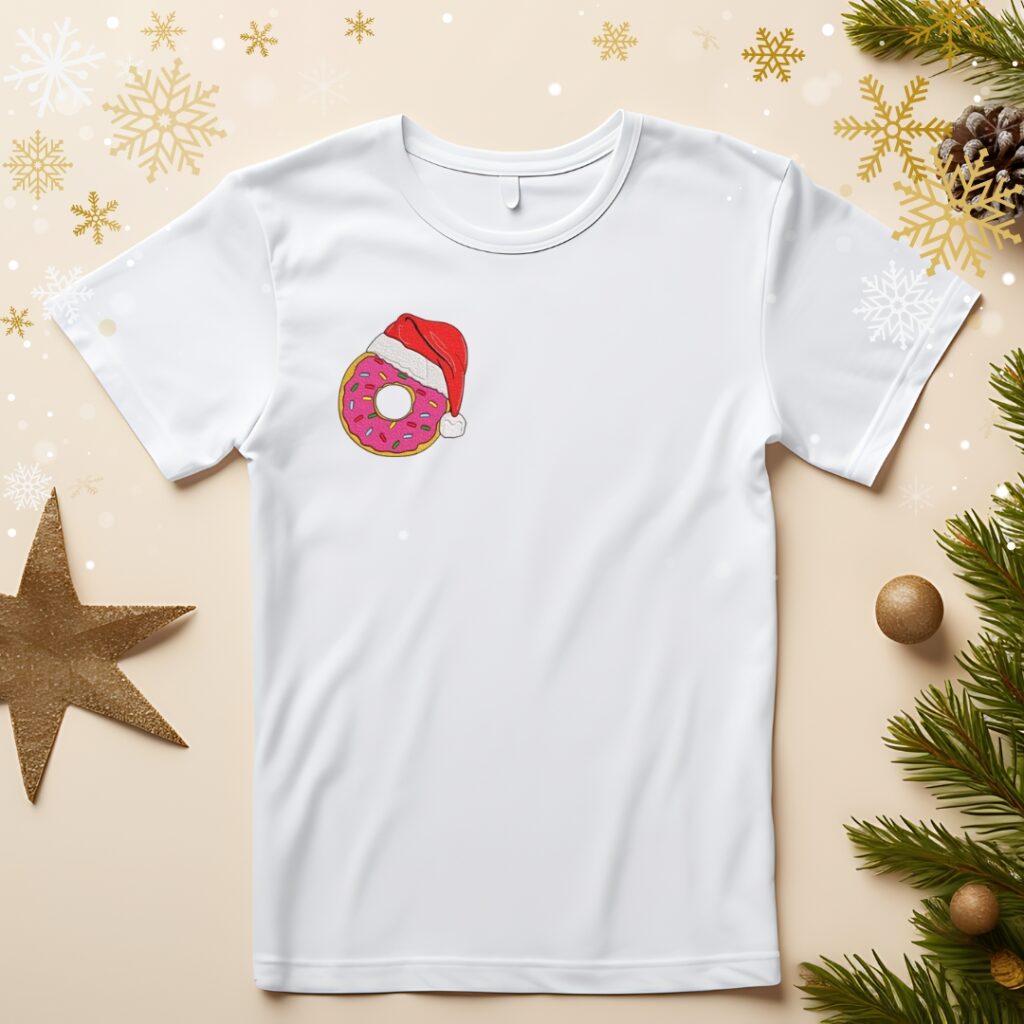 świąteczna koszulka z haftem