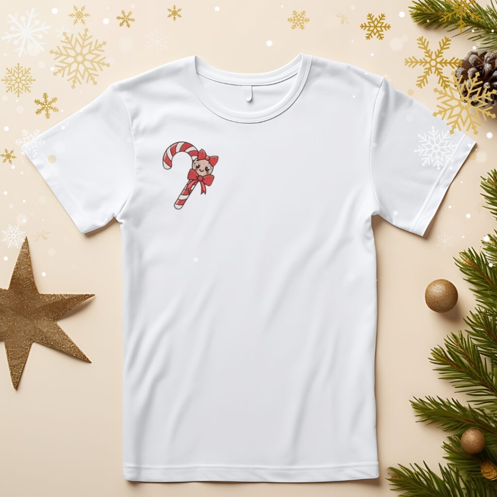 świąteczna koszulka z haftem