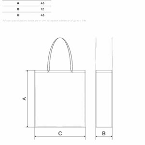 torba materiałowa reklamowa z logo firmy tabela rozmiarów
