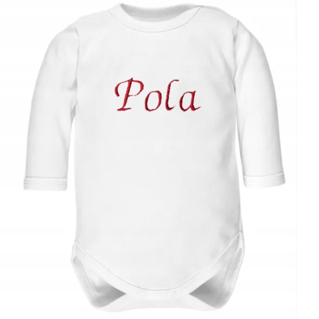 body niemowlęce z imieniem