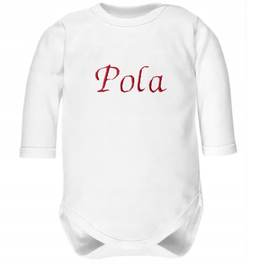 body niemowlęce z imieniem