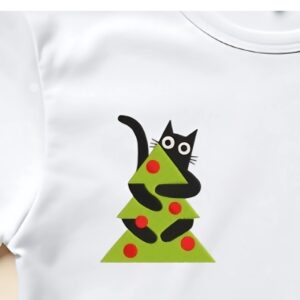 haft świąteczny kot