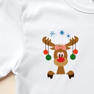 koszulka z haftem renifer