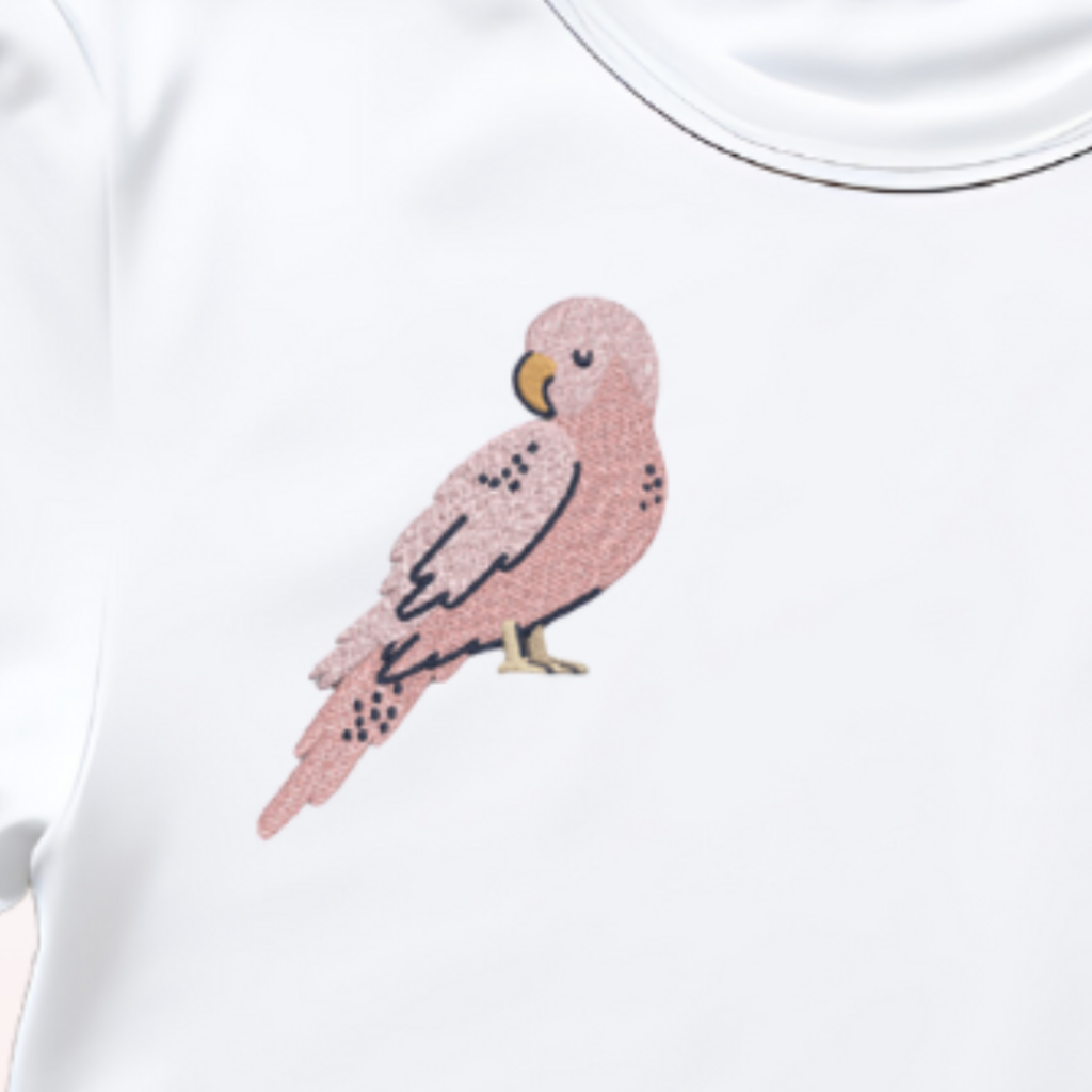 koszulka dla dziewczynki z ptaszkiem
