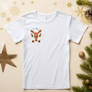 koszulka świąteczna z haftem