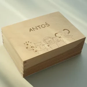 pudełko na prezent z grawerem dla noworodka