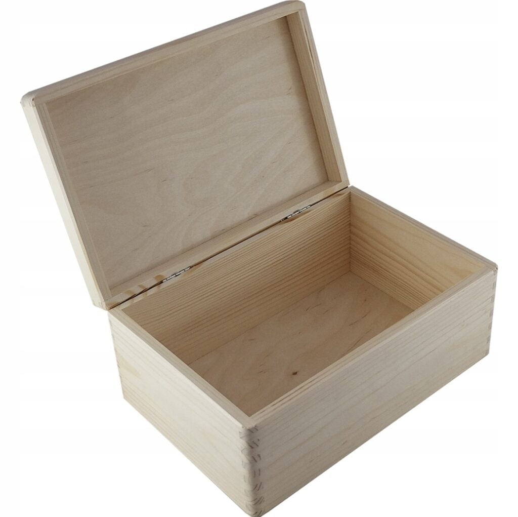 Drewniane pudełko na prezent - obrazek poglądowy 