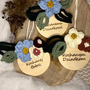 zestaw ozdób na prezent dla dziadków