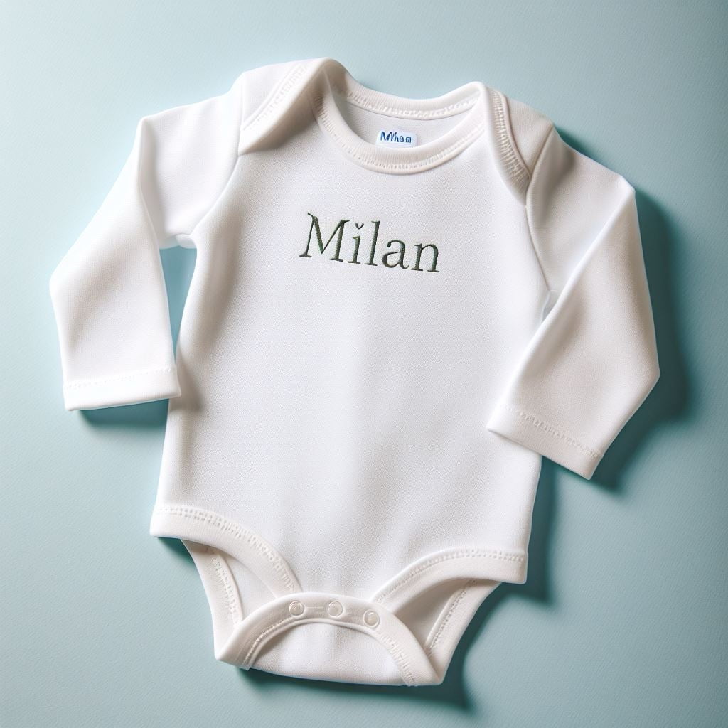 Body niemowlęce z imieniem dziecka