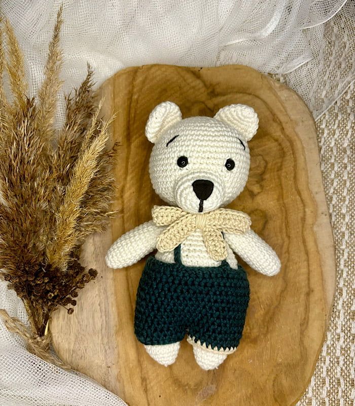 miś na szydełku ręcznie wykonany miś na szydełku