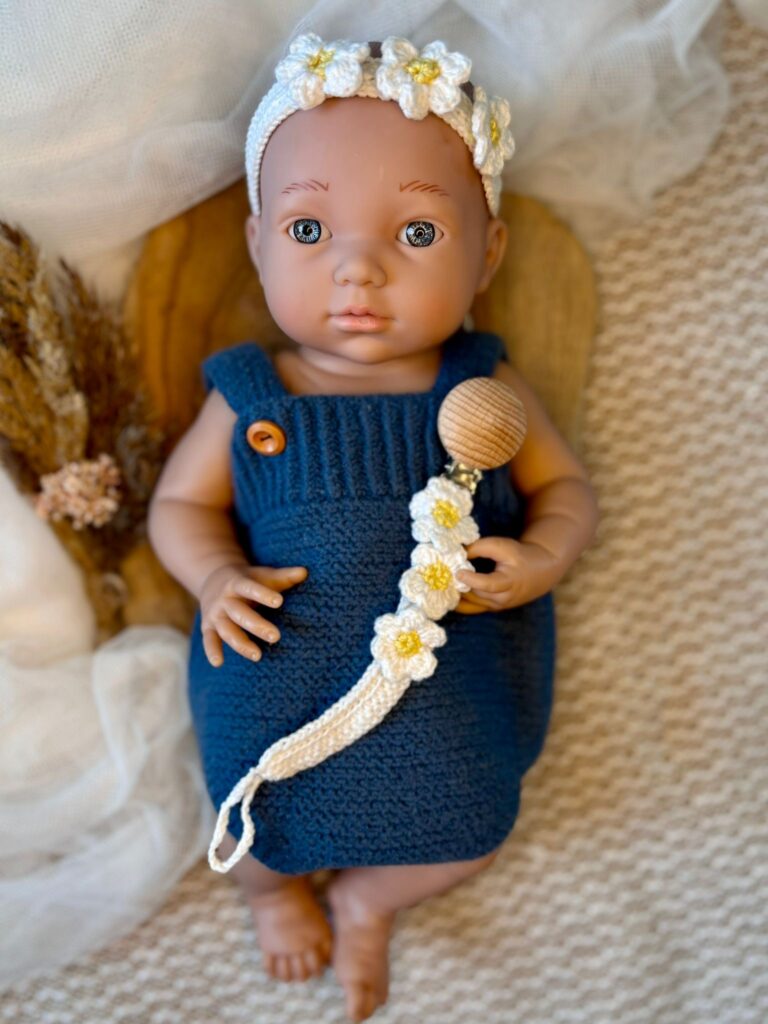 Zestaw niemowlęcy z opaską na głowę i zawieszką do Smoczka