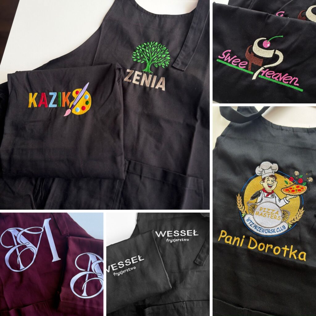 fartuch z haftem realizacje